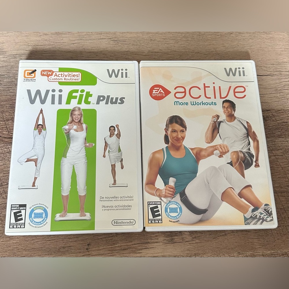 Wii Ea sports active and Fit Plus Games.